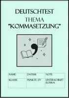Vorschau - Test - Deutsch-Test Kommasetzung (Deutsch Klasse 5-10) - Seite 1