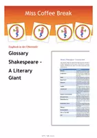 Vorschau - Merkblätter - Shakespeare - A Literary Giant (Glossary) - Deckblatt
