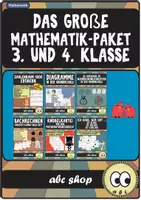 Vorschau - Arbeitsblätter - Das große Mathematik-Paket für die 3. und 4. Klasse (Materialpaket, Diagramme, Wahrscheinlichkeit, Sachrechnen, Knobeln) - Deckblatt