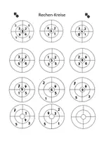 Vorschau - Arbeitsblätter - AB - Addition - Zahlenraum 10 - Rechen-Kreise - Seite 1