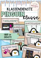 Vorschau - Mal- und Bastelvorlagen - Pinguinklasse | Klassendienste | Classroom Management - Deckblatt