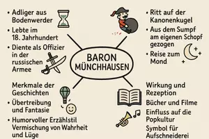 Vorschau - Arbeitsblätter - AB mit Fragen zum Thema "Baron Münchhausen" + Lösungsblatt + Mindmap + Infografiken - Seite 2