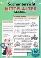 Vorschau - Arbeitsblätter - Mittelalter Arbeitsblätter: Unterrichtseinheit Geschichte - Seite 1