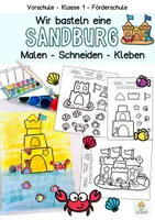 Vorschau - Arbeitsblätter - Sommer Kunst Klasse 1, 2, Vorschule, Kita, einfache Bilder basteln-Feinmotorik - Deckblatt