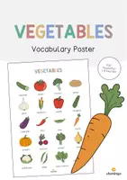 anteprima - Materiale di supporto/inclusione - Vegetables / Verdure: Vocabulary Poster (Poster per la lezione d'inglese) - Pagina di copertina