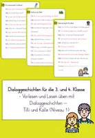 Vorschau - Aufgabenkarten - Materialpaket Dialoggeschichten Klasse 3/4 komplett - Seite 1