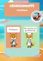 Vorschau - Bildkarten - Krankenmappe für eine Fuchsklasse - Deckblatt