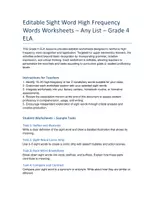 Vorschau - Arbeitsblätter - Editable Sight Word BUNDLE – Grades 1–4 – Flexible ELA Kit - Seite 1