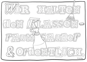 Vorschau - Stundenentwürfe - 10 coole Klassenregeln Poster-Malvorlagen für den Schulanfang! - Seite 3