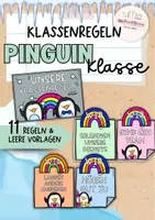 Vorschau - Poster - Pinguinklasse | Klassenregeln Pinguin | Classroom Management - Deckblatt