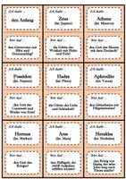 Vorschau - Spiele - "Ich habe - Wer hat?" (Ratespiel): Mythologie (Latein) - Deckblatt