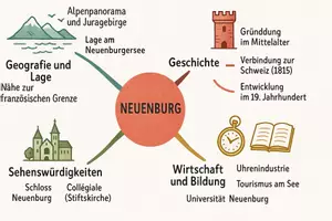 Vorschau - Arbeitsblätter - Arbeitsblätter zum Thema "Neuenburg" (Lückentext, Hörverstehen) + Lösung & MP3 + Mindmap + Infografik - Seite 2