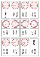 Vorschau - Spiele - Domino Uhr volle Stunden Niveau I - III - Deckblatt
