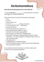 Vorschau - Arbeitsblätter - Buchvorstellung - Steckbrief und Bewertung - Deckblatt
