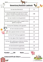 Vorschau - Arbeitsblätter - Bewertung Nutztier-Lapbook - Deckblatt