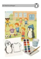 Vorschau - Arbeitsblätter - Ein Trikot für ein Pinguin - Kunststunde - Deckblatt