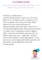 Vorschau - Arbeitsblätter - Lichtbrechung verstehen – Physik-Experimente & Arbeitsblätter SEK I - Seite 1