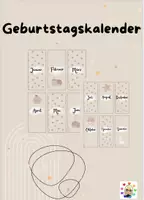 Vorschau - Poster - Geburtstagskalender - Deckblatt