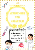 Vorschau - Arbeitsblätter - Verbrennen von Magnesium – Chemie-Experiment & Arbeitsblätter Sek I - Deckblatt