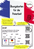 Vorschau - Unterrichtsreihen - Freiarbeitsmaterial Französisch: Übungskarten themenspezifisch - Deckblatt