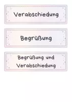 Vorschau - Bildkarten - Begrüßung und Verabschiedung - Bildkarten fürs Klassenzimmer - Seite 1
