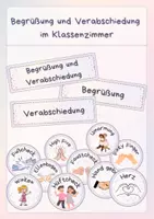 Vorschau - Bildkarten - Begrüßung und Verabschiedung - Bildkarten fürs Klassenzimmer - Deckblatt