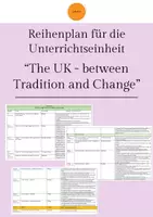 Vorschau - Arbeitsblätter - Reihenplan für die Unterrichtseinheit "The UK - between Tradition & Change" - Deckblatt