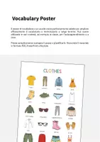 anteprima - Materiale di supporto/inclusione - Clothes / Vestiti: Vocabulary Poster (Poster per la lezione d'inglese) - Pagina 1