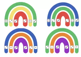 Aperçu - Apprentissages en autonomie - arc en ciel pour chainons de couleurs - Page 1