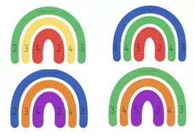 Aperçu - Apprentissages en autonomie - arc en ciel pour chainons de couleurs - Page 3