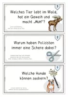 Vorschau - Aufgabenkarten - Witzekartei (45 Witze und Scherzfragen zum Lesen und Abschreiben ab Klasse 2) - Seite 1