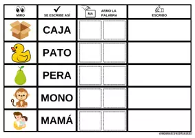 Vista previa - Refuerzo / NEE / Materiales de apoyo - CONSTRUÍMOS PALABRAS. Conciencia fonológica - página 3