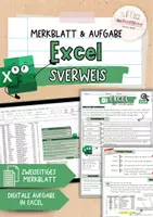Vorschau - Arbeitsblätter - Excel Funktionen Sparpaket | Merkblätter & digitale Excel Aufgaben | Informatik - Seite 1