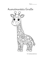 Vorschau - Arbeitsblätter - Giraffen Mandalas – 12 Ausmalbilder 🦒 ab 1.Klasse - Seite 2