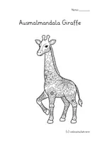Vorschau - Arbeitsblätter - Giraffen Mandalas – 12 Ausmalbilder 🦒 ab 1.Klasse - Seite 3