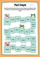 Προεπισκόπηση - Διαδραστικό υλικό - Past Simple Board Game - Regular Verbs - Εξώφυλλο