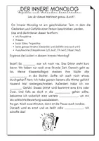Vorschau - Arbeitsblätter - Der Innere Monolog - Deckblatt
