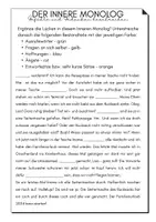 Vorschau - Arbeitsblätter - Der Innere Monolog - Seite 2