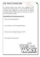 Vorschau - Arbeitsblätter - Inhaltsangabe - eine Einführung - Deckblatt