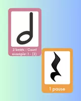 Προεπισκόπηση - Flashcards - Music and Rhythm Flashcards for Quarter, Eighth Note, Rests - Σελίδα 1