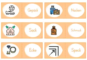 Vorschau - Spiele - Lesedomino: Wörter mit "ck" / Wort-Bild-Zuordnung (Klasse 1) (geeignet für Lesestationen) - Seite 2