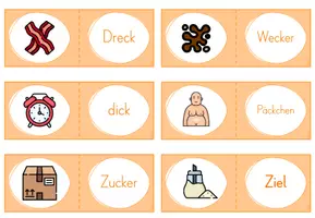 Vorschau - Spiele - Lesedomino: Wörter mit "ck" / Wort-Bild-Zuordnung (Klasse 1) (geeignet für Lesestationen) - Seite 3