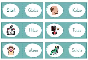 Vorschau - Spiele - Materialpaket Dominos Klasse 1 (Wort-Bild-Zuordnung) - Seite 1