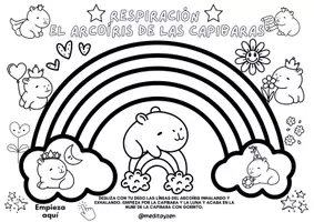 Vista previa - Hojas de trabajo - Respira, confía y colorea, bienestar emocional para niños - página 1