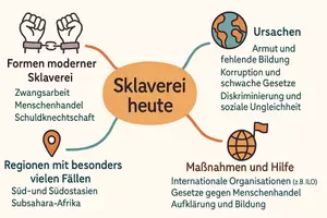 Vorschau - Arbeitsblätter - Lernposter + Arbeitsblätter zum Thema "Sklaverei heute" + Lösung & MP3 + Mindmap + Infografik - Seite 3