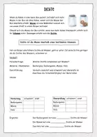 Vorschau - Arbeitsblätter - Die Dichte - Seite 1