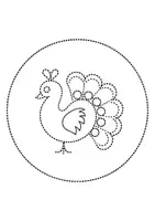 Vorschau - Arbeitsblätter - runde Prickelbilder / Fensterbilder Thema Hennen/Hühner - Grundschule - Bastelvorlagen - Seite 1