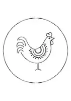 Vorschau - Arbeitsblätter - runde Prickelbilder / Fensterbilder Thema Hennen/Hühner - Grundschule - Bastelvorlagen - Seite 2