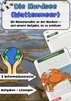 Vorschau - Arbeitsblätter - Nordsee Materialpaket: Geografie, Natur, Tourismus & Klimawandel - Seite 1