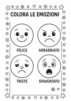anteprima - Materiale per pittura e bricolage - Colora e Impara le EMOZIONI! - Pagina 1